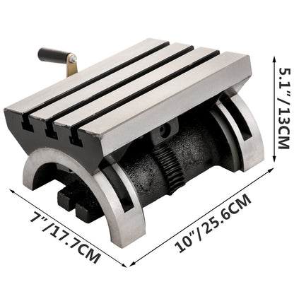 Kantelbare Freestafel – Freesmachine Tafel – Verstelbare Freestafel – Freestafel Gietijzer – Kanteltafel – 25x18 cm Werkblad – 0-40° Verstelbare Hoek – 3 T-Slots