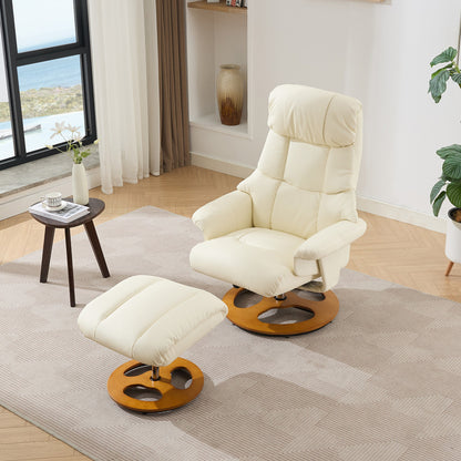 Draaifauteuil – Relaxfauteuil – Lounge Chair – Schommelstoel – Fauteuil Beige – 360° Draaibaar – Onderhoudsvriendelijke Stof