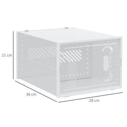 Schoenendozen – Schoenenopberger – Schoenendoos – Schoenendozen Stapelbaar – Schoenendozen Transparant – Set Van 18 – Magnetische Deuren – Ruimtebesparend Design