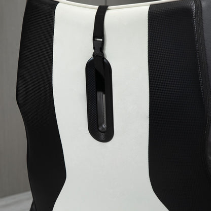 Gamingstoel – Gamestoel – Gaming Chair – Game Stoel – Bureaustoel – Ergonomisch Design – Verstelbare Hoogte 67x70x106-112 cm – Staal & Kunstleer Zwart/Grijs
