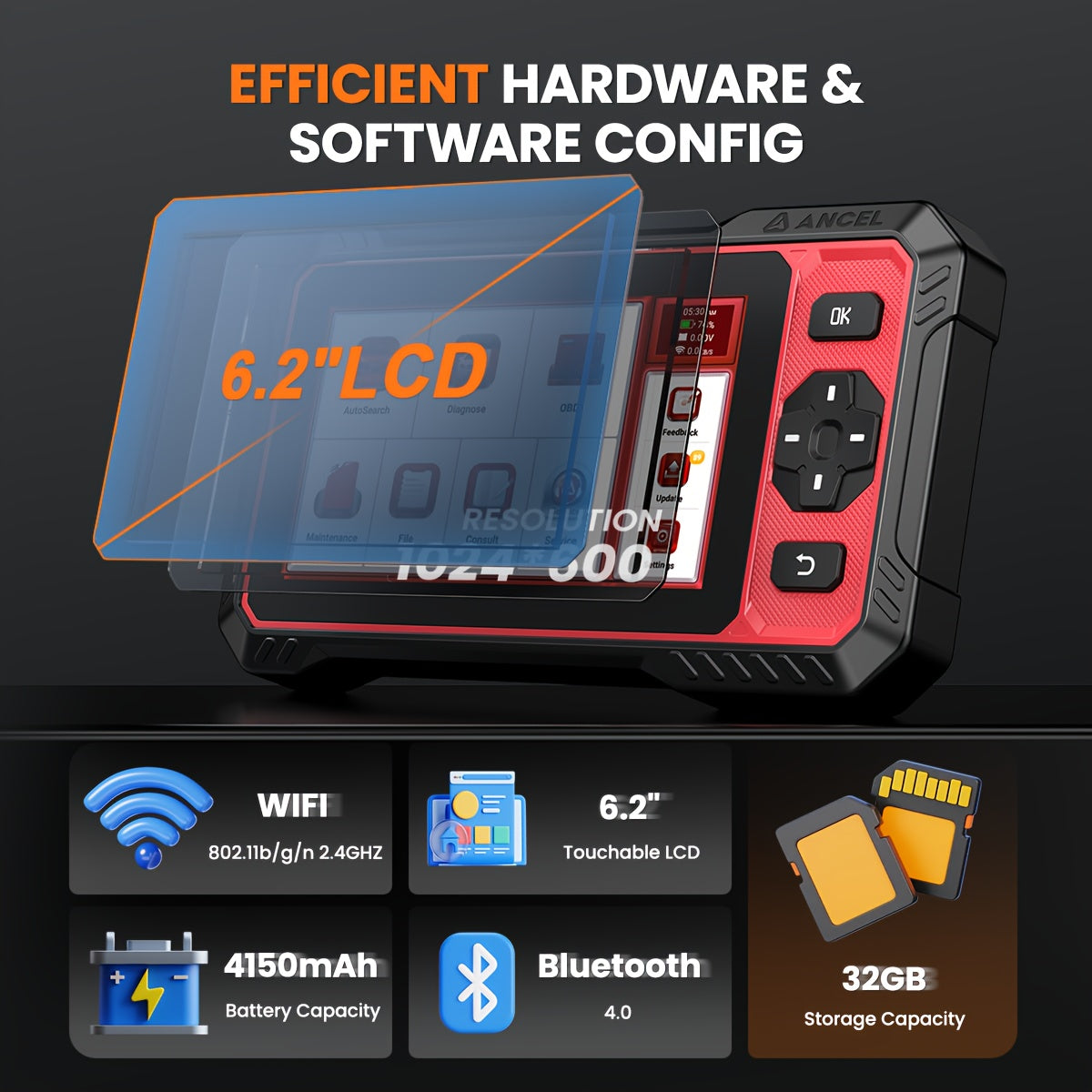 OBD2 Scanner – Auto Uitleesapparaat – Diagnosecomputer – Foutcode Lezer – Uitleesapparatuur – 15+ Resetfuncties – Automatische Voertuigherkenning