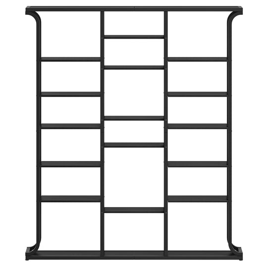 Boomvormige Boekenkast – Boekenplank – Opbergkast – Kast Met Vakken – Open Kast – 17 Compartimenten – Zwart – 3 Kolommen, 6 Lagen – 24x156x180 cm