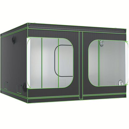 Kweektent – Growtent – Kweekkast – Growbox – Kweekruimte – 600D Oxford Stof – 120x120x80 inch – 19 mm Metalen Frame