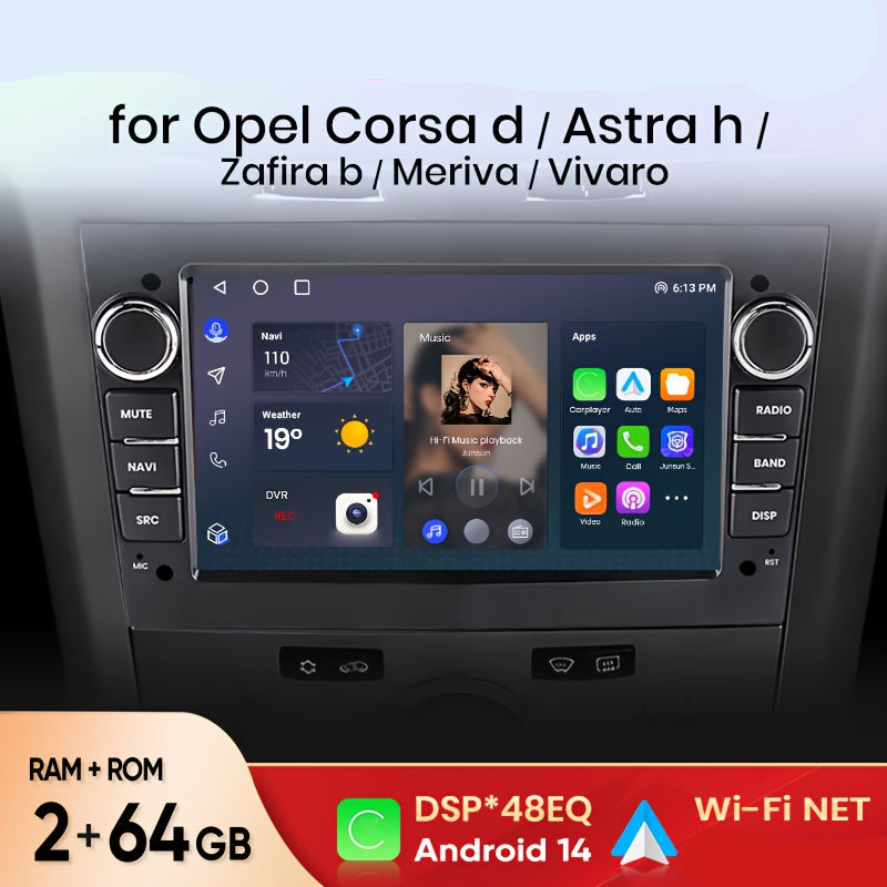 2 Din Multimedia Speler – Autoradio – Carplay Radio – Navigatiesysteem – Touchscreen Stereo – 7 Inch IPS Scherm – 2GB RAM 64GB ROM – WiFi Draadloos – Android Auto Ondersteuning