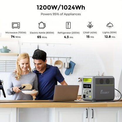 Draagbare Powerstation – Mobiele Batterij – Externe Accu – Noodstroom – Camping Accu – 1024 Wh Capaciteit – Snelladen Binnen 45 Minuten