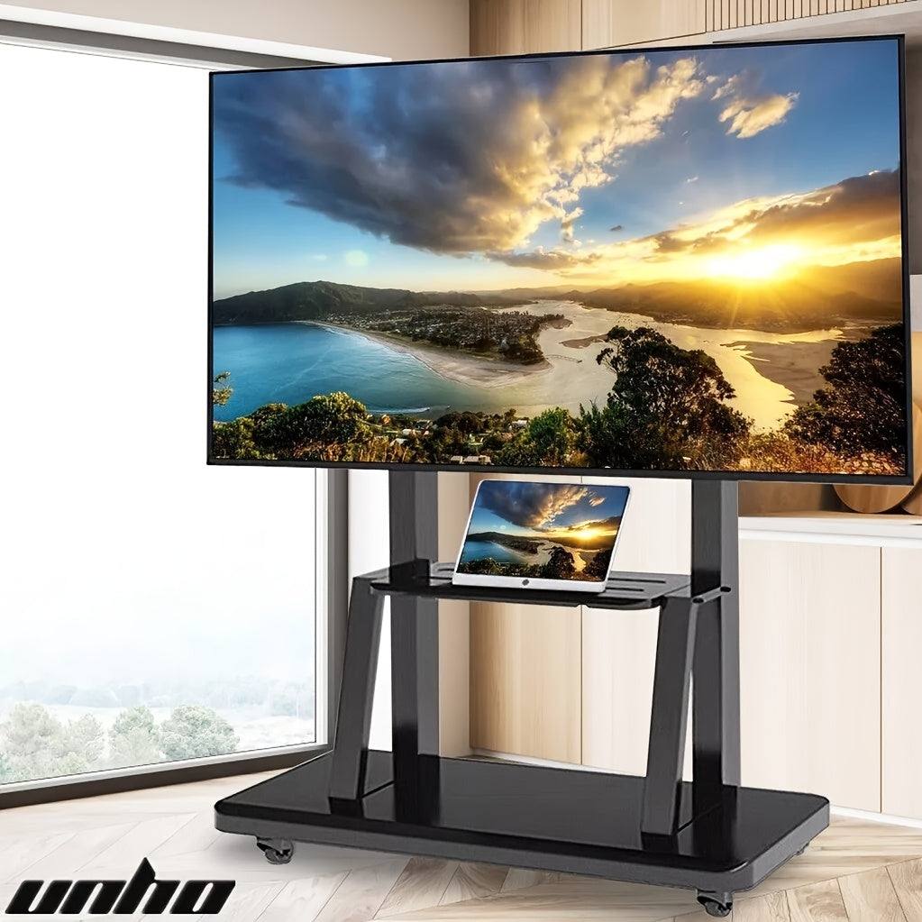 TV Standaard – TV Statief – Monitorstandaard – TV Voet – Mobiele TV Trolley – Verstelbaar – Metalen Frame – Geschikt 32-80 Inch – Max. 65 kg