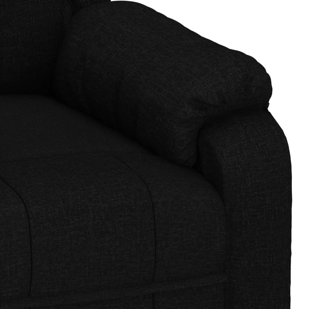 Fauteuil – Relaxstoel – Verstelbare Stoel – Zitzak – Loungefauteuil – Zwart – Verstelbaar in 3 Standen – Houten & Metalen Frame