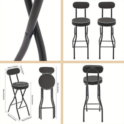Vouwkrukje – Opvouwbare Kruk – Campingkruk – Klapstoel – Draagbaar Krukje – Stalen Frame – Compact & Lichtgewicht – Max. 140 kg Draagkracht