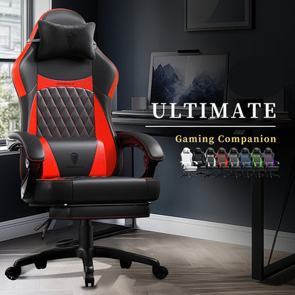Gamingstoel – Bureaustoel – Gamestoel – Racingstoel – Ergonomische Stoel – Zwart-Rood – 360 Graden Draaibaar – Roestvrij Stalen Frame
