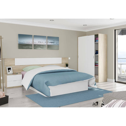 Wardrobe 2 in Front of Dnoce, Bedroom Closet, Furniture with 4 Shelves And Clothes Rail, 120X50H200 Cm, Available in 4 Colors