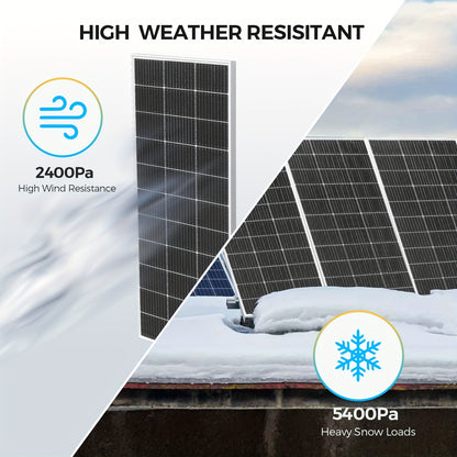 Zonnepanelen Set – Solar Panel – Zonnepaneel – Photovoltaïsch Paneel – Zonne-energielamp – 2x120W 240W Totaal – Monokristallijn – Hoge Efficiëntie – Glasbescherming – MC4 Connectoren – 21,5V Voor 12V/24V Systemen