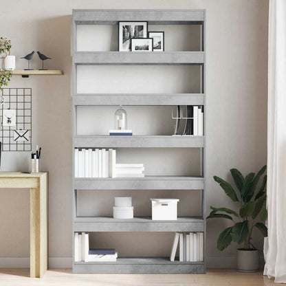Boekenplank – Wandplank – Boekenrek – Wandrek – Muurplank – 6 lagen 100x30 cm – Hoogwaardig Grijs Hout