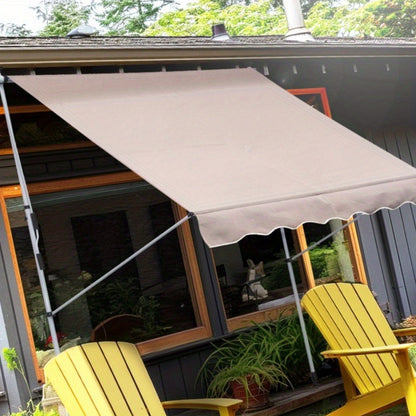 Inklapbaar Zonnescherm – Terrasscherm – Balkonzonnescherm – Schaduwdoek – Uittrekbaar Scherm – Verstelbaar In Hoogte – Aluminium Frame – 200x150 cm Creme Wit
