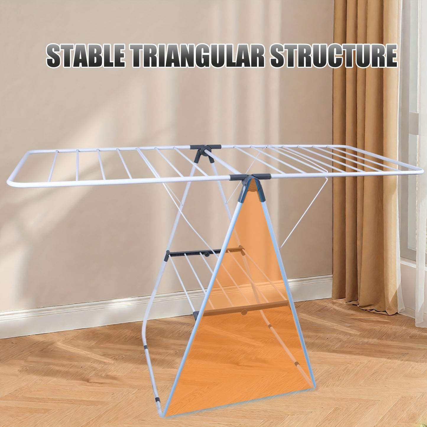 Heavy-Duty Foldable Clothes Drying Rack, Owlwing Design, Indoor/Outdoor Clothes Hanger, Stainless Steel Folding Towel Rack, Wind Dryer, Suitable for Bedding Towels Sweater 138x60x98.5cm, Drying Racks
