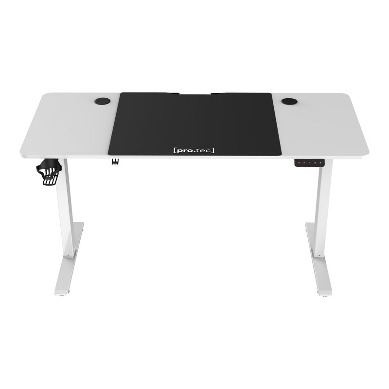 Verstelbaar Bureau – Zit Sta Bureau – Elektrisch Hoogtebureau – Werkplek Op Maat – Wit 160x75 cm – Traploos Verstelbaar 72-117 cm – Geheugenfunctie Met Kabelmanagement