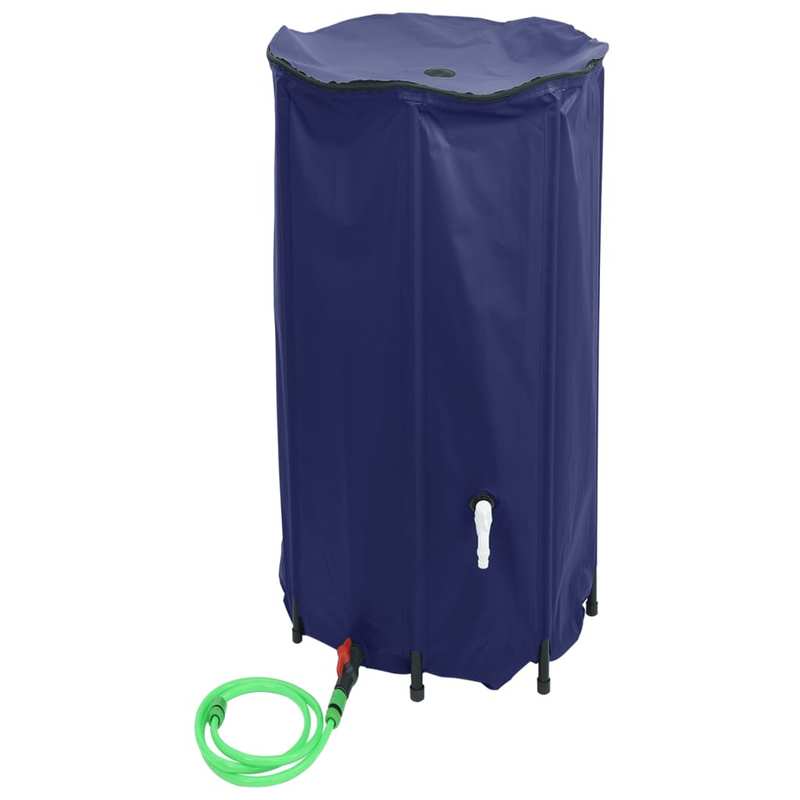 380L Heavy-Duty PVC Water Tank with Foldable Tap & Spill-Proof Lid - Large Capacity Outdoor Water Storage Tank with Leakproof Design, Easy-Fold Mechanism & Sturdy Frame for Garden, Pool
