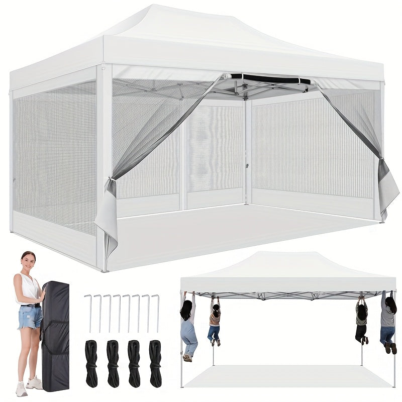 Pop-up Tent – Partytent – Tuinent – Vouwtent – Eventtent – 3,05x4,57m – 4 Afneembare Gaaswanden – Aluminium Frame