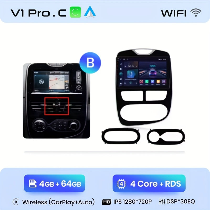 2DIN Android Multimedia Speler – Autoradio – Navigatiesysteem – Touchscreen Radio – CarPlay Systeem – Draadloze CarPlay – 10 Inch IPS Scherm – 4GB RAM 64GB Opslag