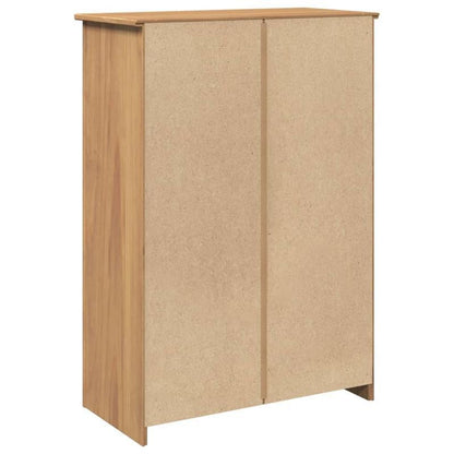 Schoenenrek – Schoenenkast – Schoenenopberger – Opbergmeubel – Schoenenbank – Massief Grenenhout – 80x40x114 cm – Modern Minimalistisch Design – 2 Laags – 8 kg Draagvermogen – Zonder Metalen Onderdelen