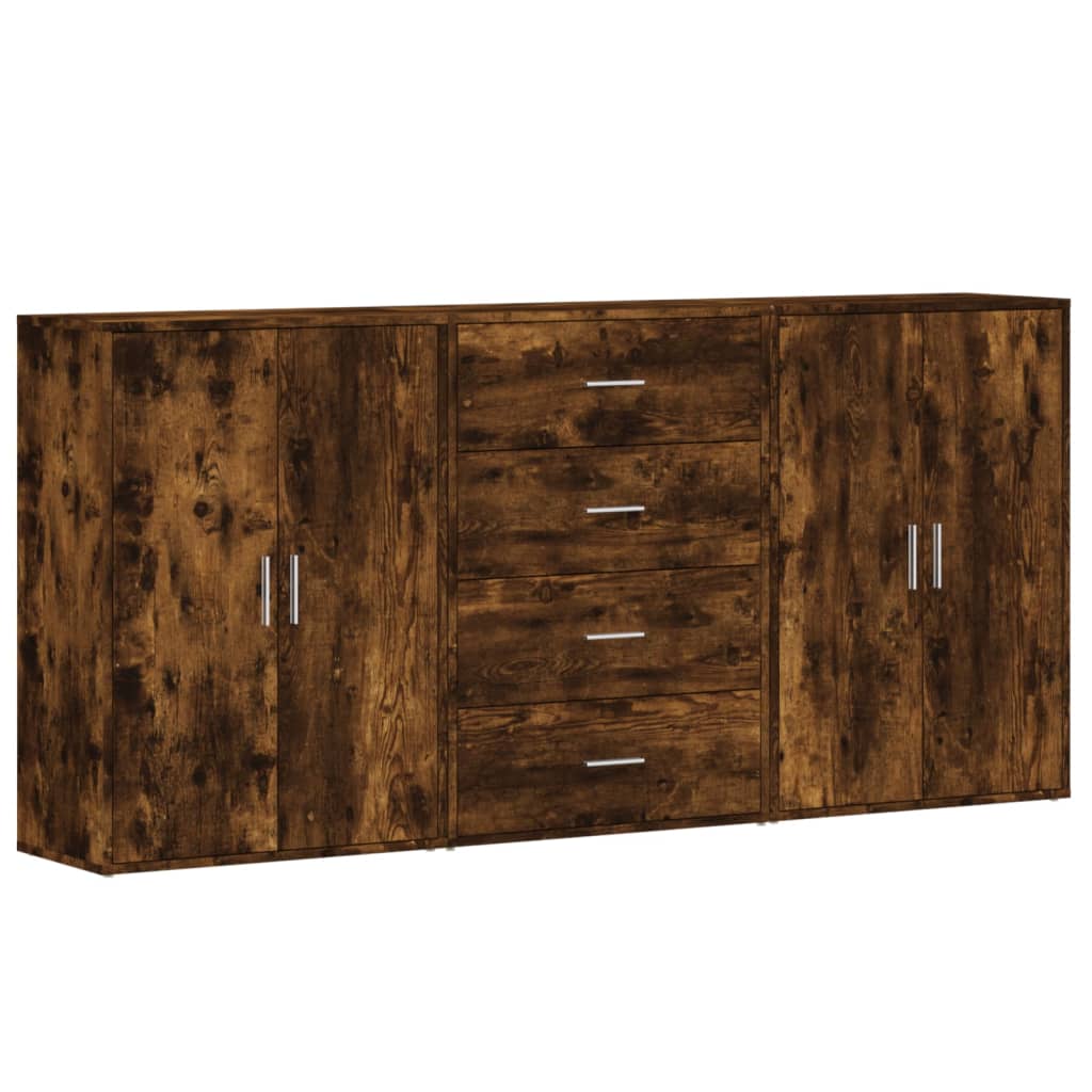 Dressoir – Ladekast – Opbergkast – Woonkamerkast – Kast – Beton Grijs – Robuust Materiaal – Veel Opbergruimte