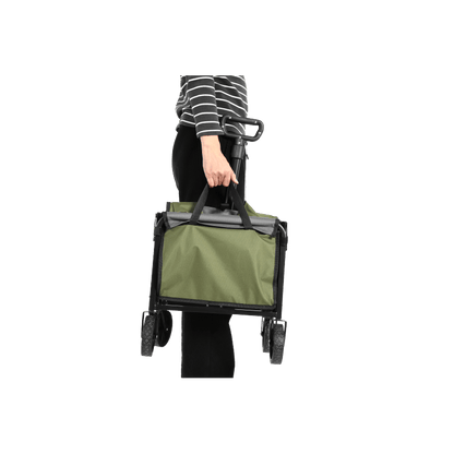 Bolderkar – Steekwagen – Opvouwbare Kar – Transportkar – Tuinkar – Lichtgewicht & Opvouwbaar – Robuust Stalen Frame Army Groen