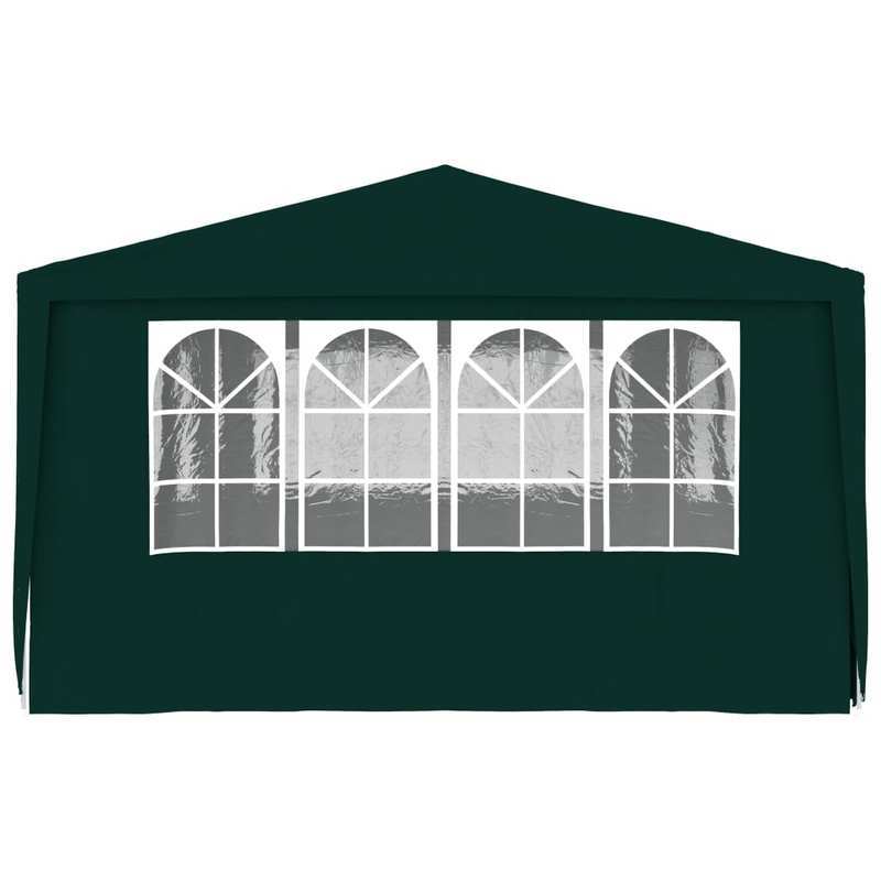 Feesttent – Partytent – Paviljoen – Tuintent – Overkapping – 4x6 Meter – Waterdicht Polyester 90 g/m² – Inclusief Zijwanden – Groen
