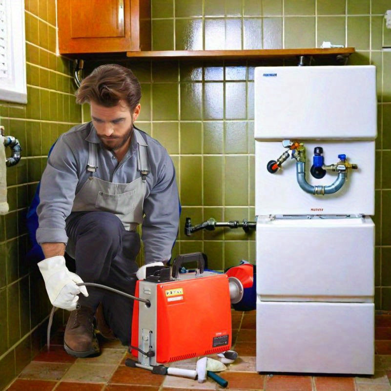 Handmatige Rioolreiniger – Afvoerslang – Ontstopper – Gootsteenreiniger – Spiraalslang – 20 Meter Lengte – Ergonomisch Handvat – Corrosiebestendig