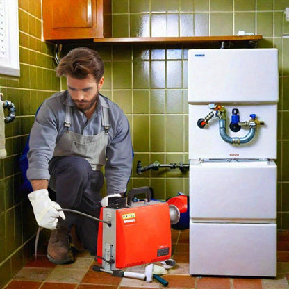 Handmatige Rioolreiniger – Afvoerslang – Ontstopper – Gootsteenreiniger – Spiraalslang – 20 Meter Lengte – Ergonomisch Handvat – Corrosiebestendig