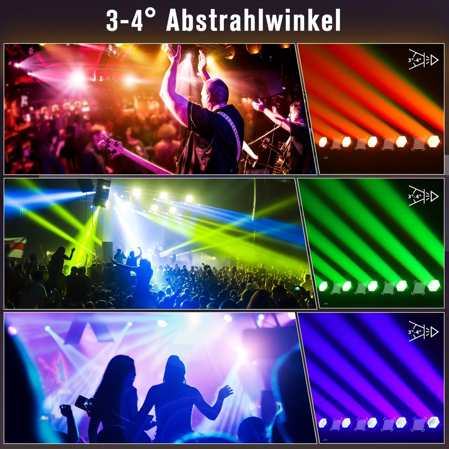 Movingheadlicht – Discolamp – Podiumverlichting – DJ Licht – RGBW Wall Washer – 150W LED Beam – 540° Draaibereik – DMX512 Besturing