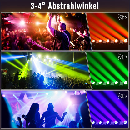 Movingheadlicht – Discolamp – Podiumverlichting – DJ Licht – RGBW Wall Washer – 150W LED Beam – 540° Draaibereik – DMX512 Besturing