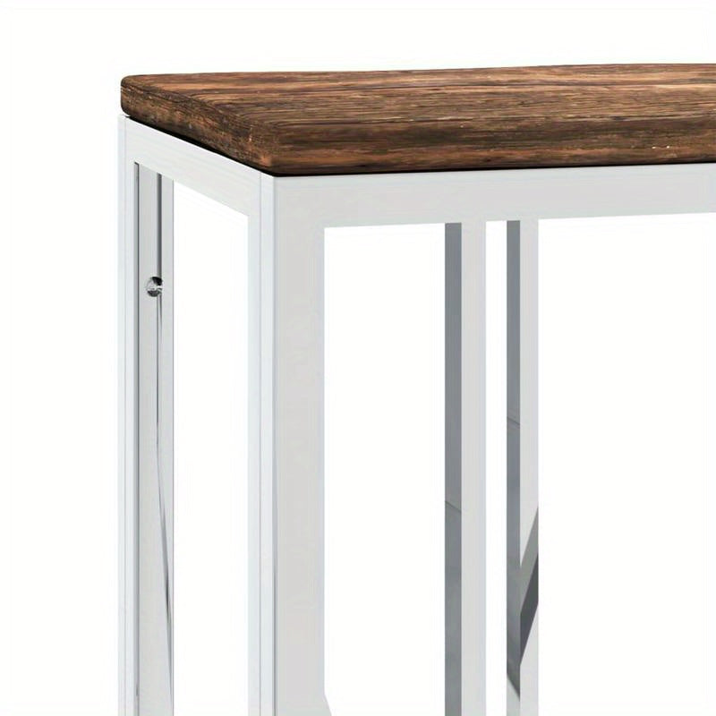 1pc Rustic Wooden Sideboard Console Table, Freestanding Solid Wood Storage Cabinet, Versatile for Various Rooms, with Glass Front Doors, for Standing Shelf, Standing Shelf