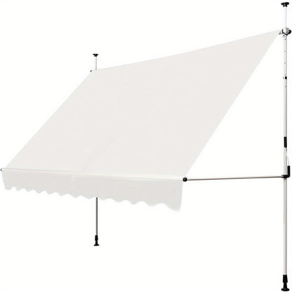 Balkonzonnescherm – Balkonluifel – Zonwering – Uitvalscherm – Zonneluifel – 200 cm Breed – Aluminium Frame – Handmatige Bediening