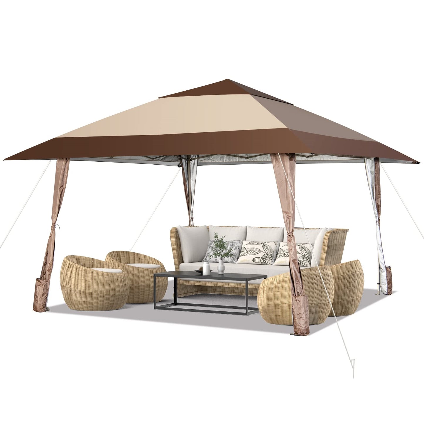4x4 M Vouwpaviljoen – Partytent – Tuinkamer – Pop-up Tent – Paviljoen Met Wielen – Waterdicht – UV Bescherming 50+