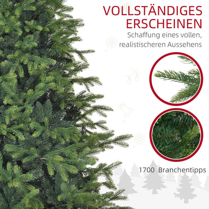 Kerstboom Kunstboom Kunstkerstboom Kunstkerstboom Decoratie Dennenboom – Realistisch Uitziend – Brandvertragend Materiaal – Stabiele Metalen Voet – 183 cm – Groen