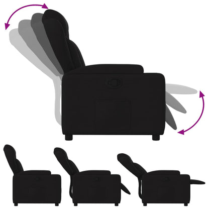Elektrische Relaxfauteuil – Elektrische Relaxstoel – Sta-op Stoel – Verstelbare Fauteuil – Relaxstoel – 135 Graden Kantelbaar – Zwart Stof Metalen Onderstel