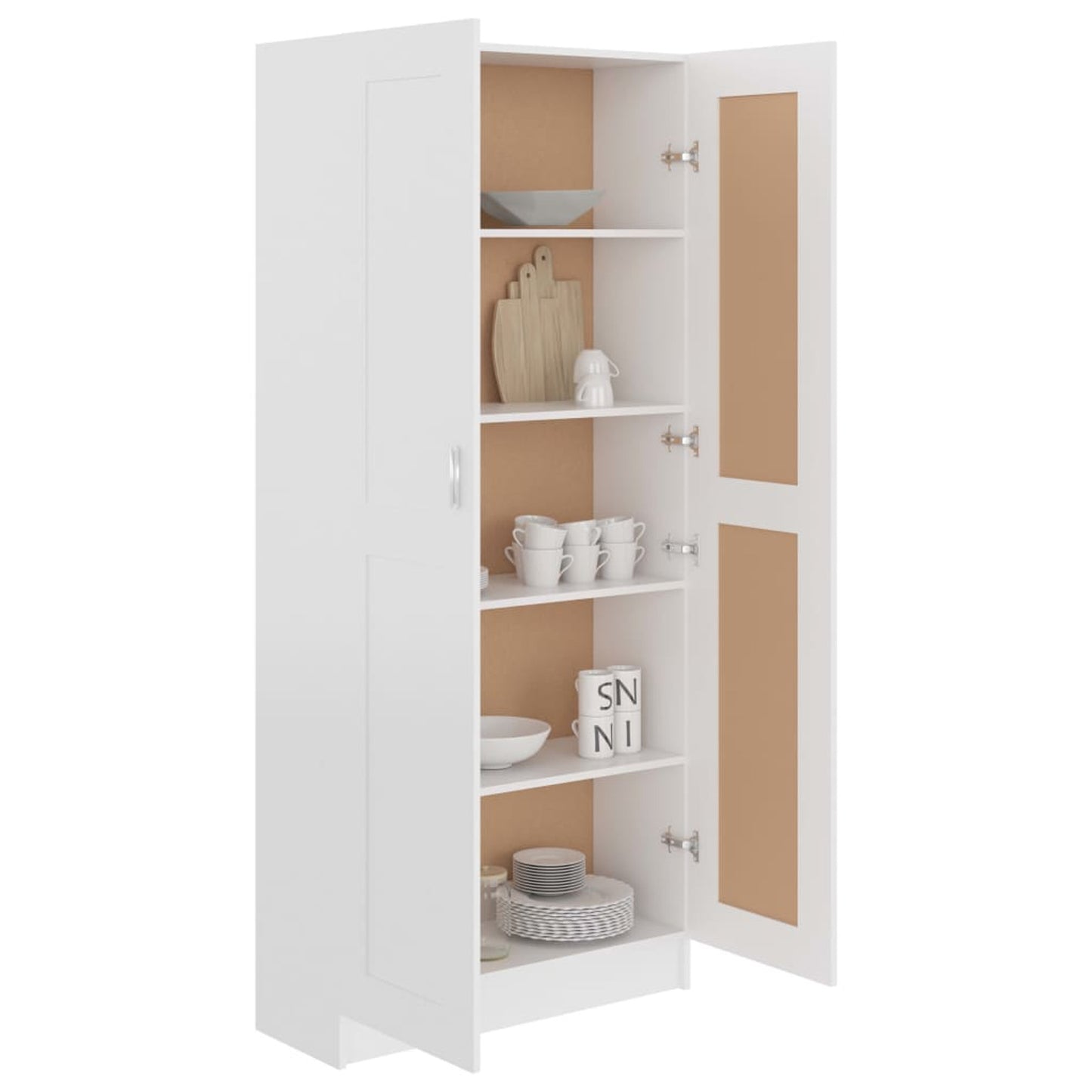 Boekenkast – Boekenrek – Vakkenkast – Opbergkast – Wandkast – Wit Design – 82,5x30,5x185,5 cm – Hoogwaardig Engineered Wood