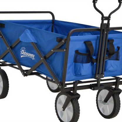 Bolderwagen – Handkar – Transportkar – Bolderkar – Tuinkar – Inklapbaar – Verstelbare Handgreep 77,5-200 cm – Stevig Stalen Frame met All-Terrain Wielen