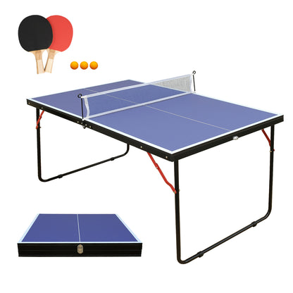 Tafeltennistafel – Pingpongtafel – Indoor Tafeltennistafel – Outdoor Pingpong – Inklapbare Tafel – Stevig Aluminium Net – Draagbaar Met 2 Batjes En Ballen