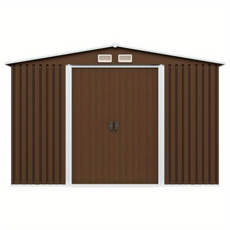 Stalen Tuinschuur – Tuinhuis – Opslagruimte – Berging – Schuur – Mobiel – Tijdelijk – Stevig Alloy Staal – Afmetingen 257x205x178 cm