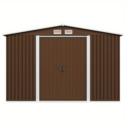 Stalen Tuinschuur – Tuinhuis – Opslagruimte – Berging – Schuur – Mobiel – Tijdelijk – Stevig Alloy Staal – Afmetingen 257x205x178 cm