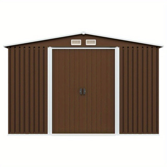 Stalen Tuinschuur – Tuinhuis – Opslagruimte – Berging – Schuur – Mobiel – Tijdelijk – Stevig Alloy Staal – Afmetingen 257x205x178 cm