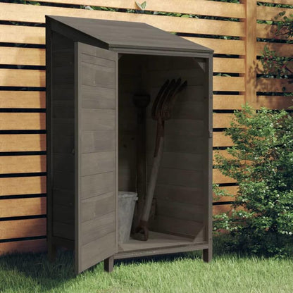 Opslagbox Tuin – Tuinhuisje – Tuinkast – Buitenberging – Tuinopslag – Massief Vurenhout & Stalen Frame – Compact 55x52x112 cm – Koperen Dak