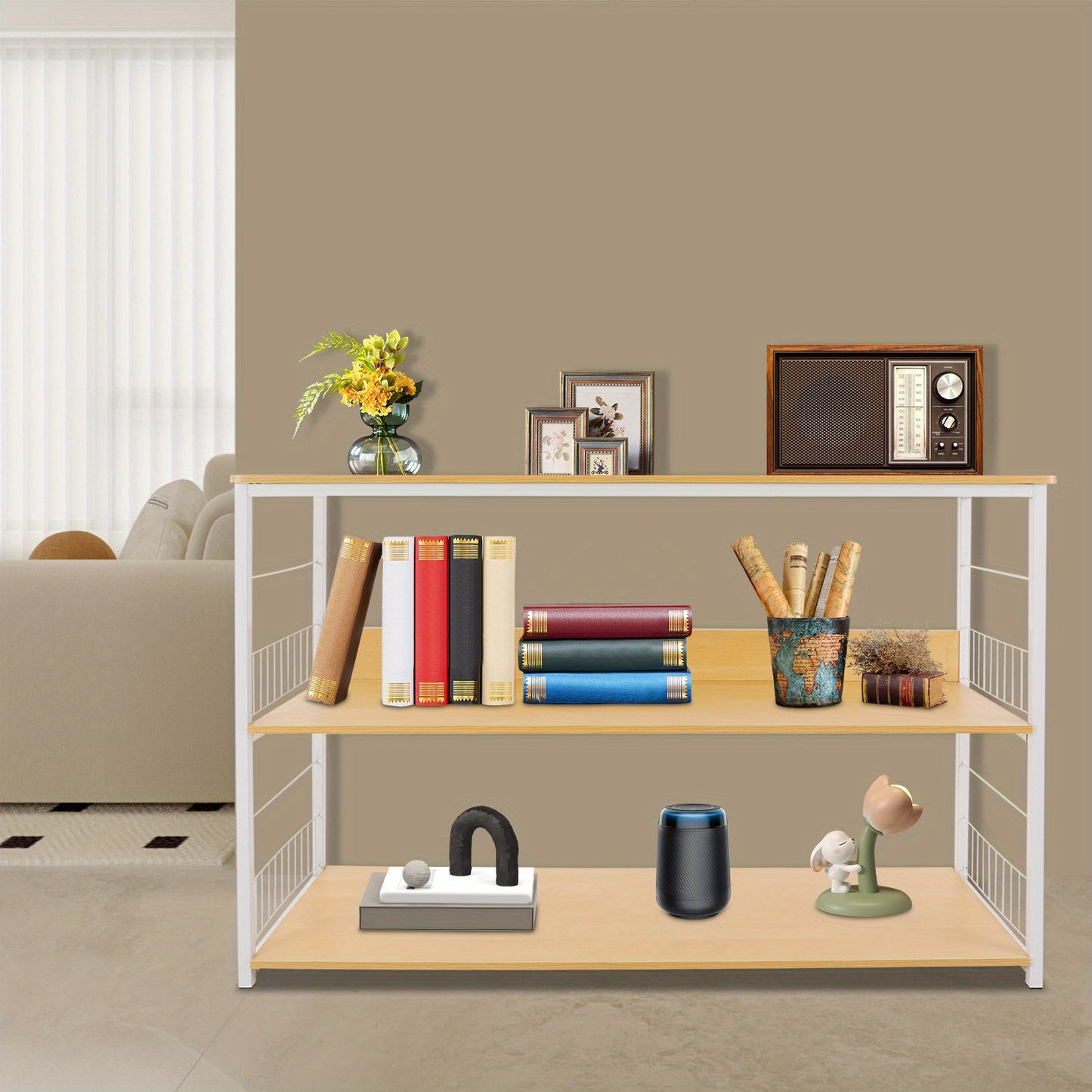 Open Storage Bookshelf, 2-tier Bookshelf, Standing Shelf for Living Room, Home Office, Mini Bookshelf, Book Organizers And Storage, Book Shelf For Bedroom, Arched Bookcase, Bookshelf Organizer, Small Bookcase, Narrow Bookshel
