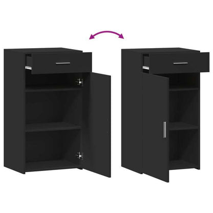 Sideboard 50x42.5x93cm edited wood black Removable storage practical