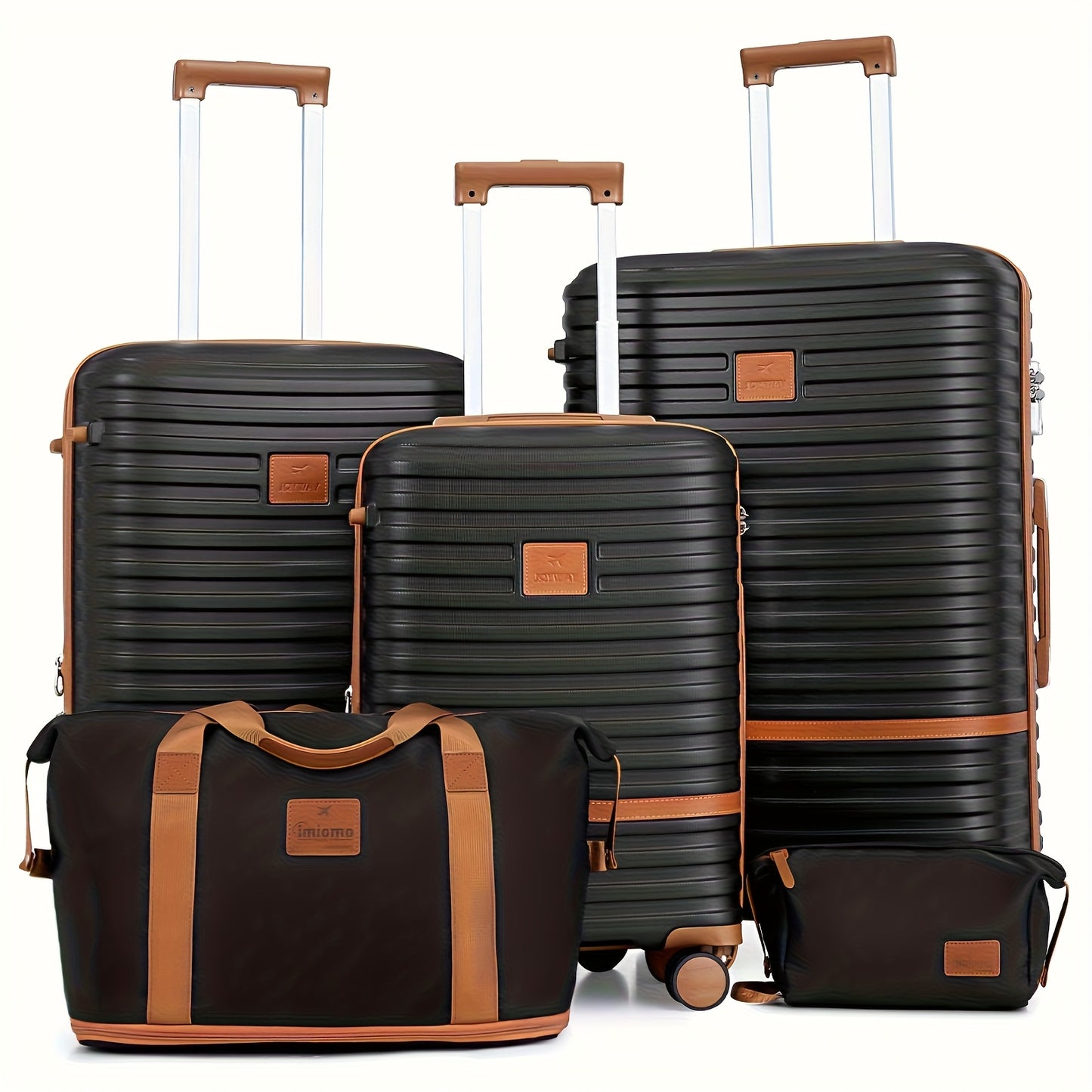 Kofferset Hardschaal – Reiskoffer – Trolley – Handbagage – Koffer met Wielen – ABS Materiaal – 20/24/28 Inch – Zwart