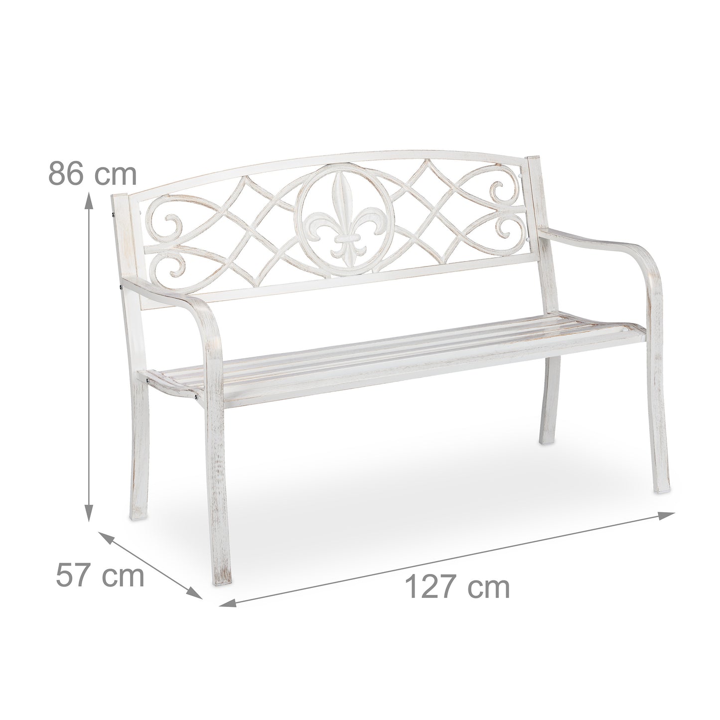 Tuinbank – Buitenbank – Terrasbank – Balkonbank – Loungeset – 3 Persoons – Inklapbare Tafel – Robuust Stalen Frame – Antracietkleur