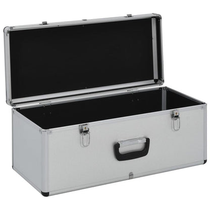 Aluminium Opbergkoffer – Opbergbox – Gereedschapskist – Organizer – Make-up Koffer – Set Van 2 – Lichtgewicht & Versterkte Hoeken – Inclusief Slot Met Sleutels - Zilver