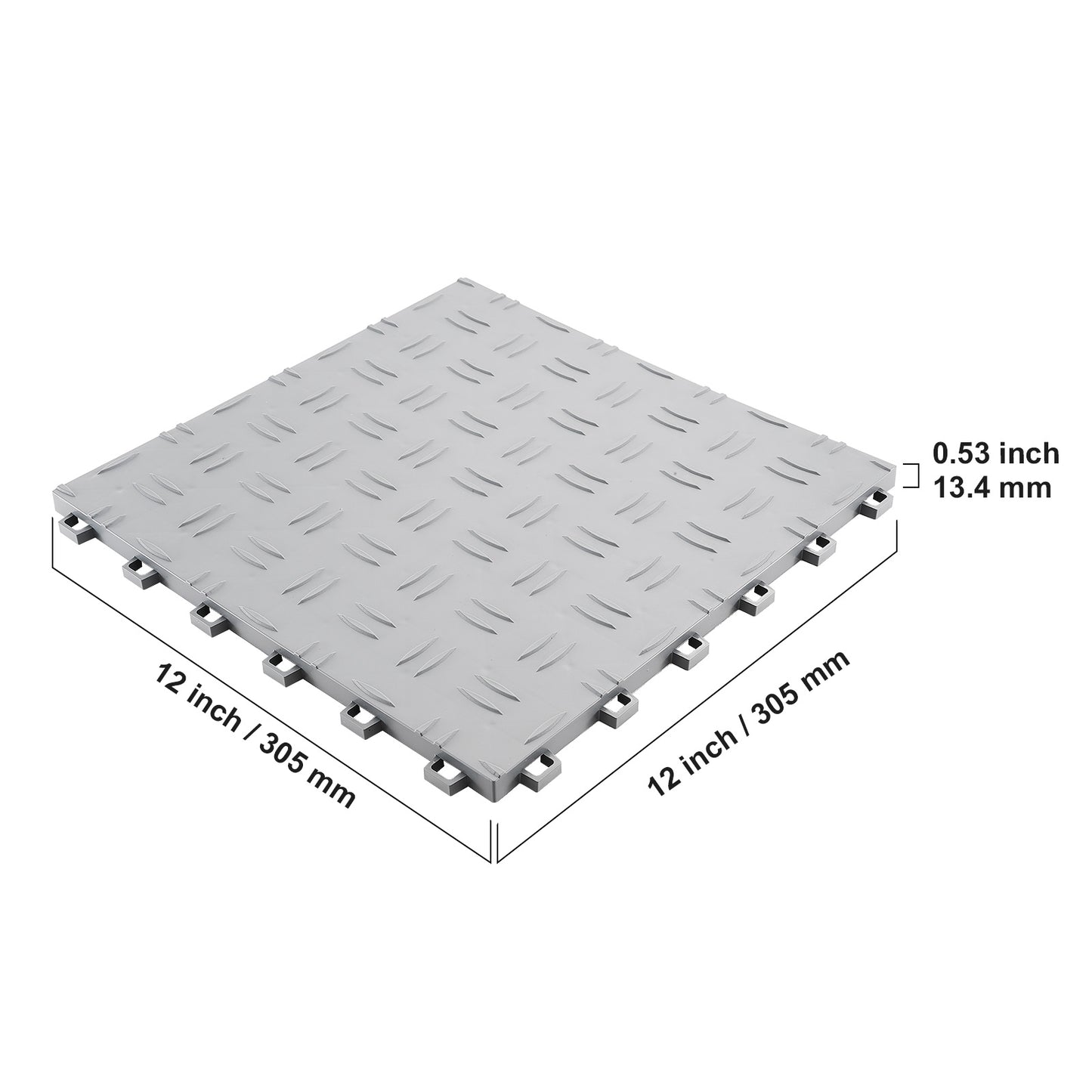 Garagetegels – Vloertegels – Interlocking Tegels – Garagevloer – Opslagtegels – Polypropyleen – 13,4 mm Dikte – Tot 2500 kg Belastbaar