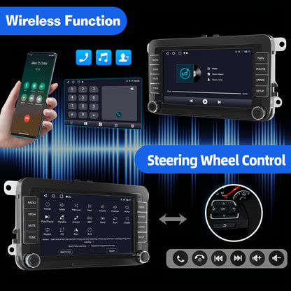 Multifunctionele 9 inch Car Stereo – Auto Radio – Multimedia Speler – Navigatiesysteem – Touchscreen Unit – Met Achteruitrijcamera & Microfoon – DAB+ Digitale Radio en Android 14.0