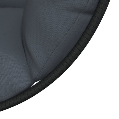 Hangstoel – Schommelstoel – Rattan Stoel – Tuinstoel – Relaxstoel – Antraciet – Stalen Frame – Afneembaar Kussen
